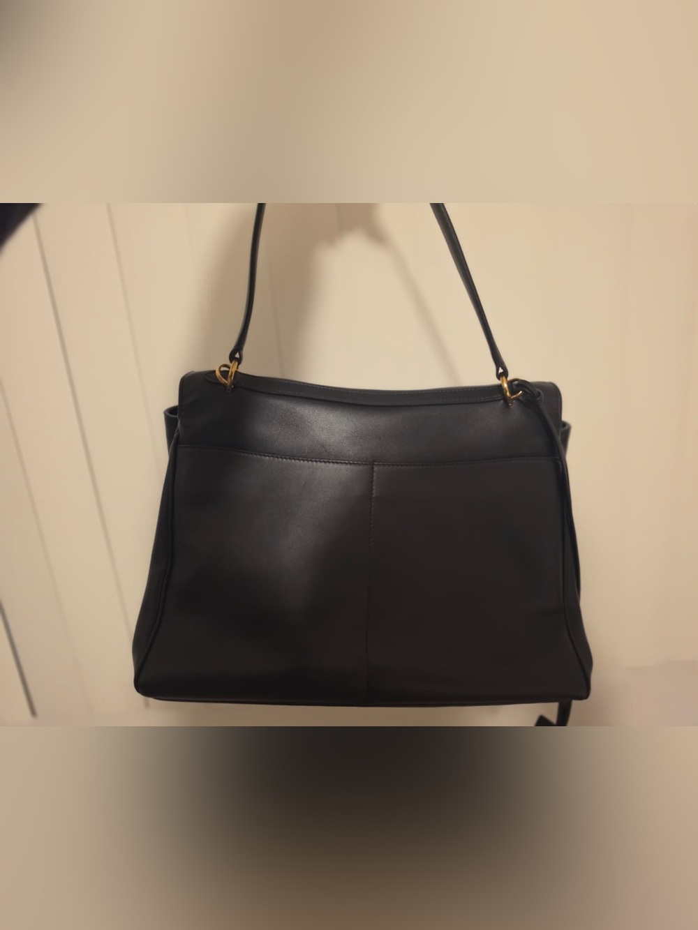 Balenciaga Black Leather Shoulder Bag with Gold Hardware - Picture 8 of 10